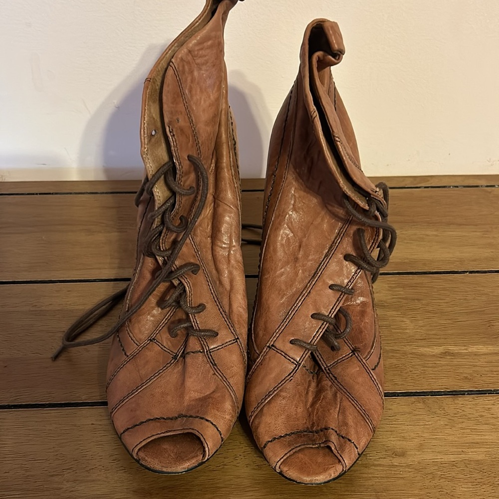 Sam Edelman Peep Toe Booties-worn once - Picture 2 of 4